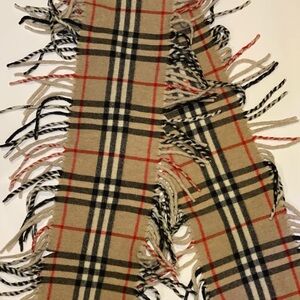 Burberry Wool Fringe Scarf
